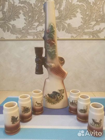 Штоф ружьё с рюмками