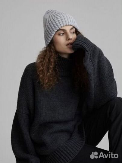 Шапка-бини крупной вязки aim clo