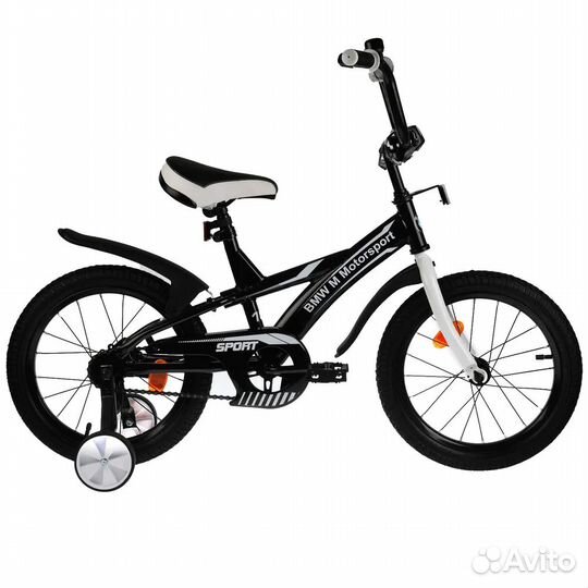 Велосипед детский 16 дюймов BMW рама J-тип с боков