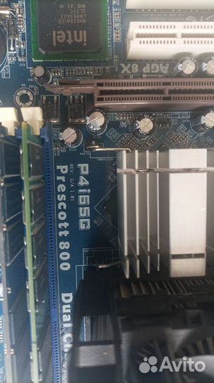 Мат.плата ASRock P4i65G (s478) +процессор+память