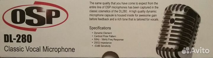 Новый винтажный рок-н-ролльный микрофон OSP DL-280