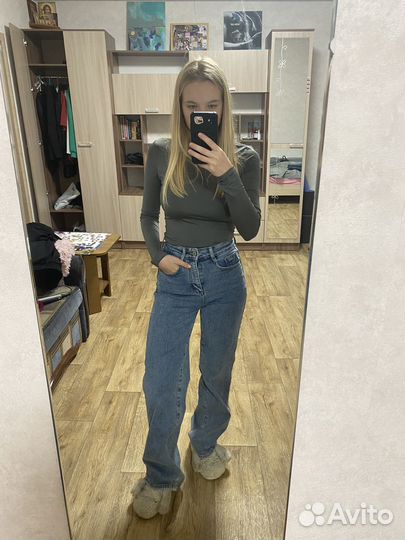 Джинсы женские широкие