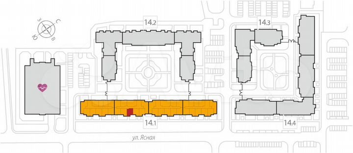 1-к. квартира, 39,2 м², 8/8 эт.