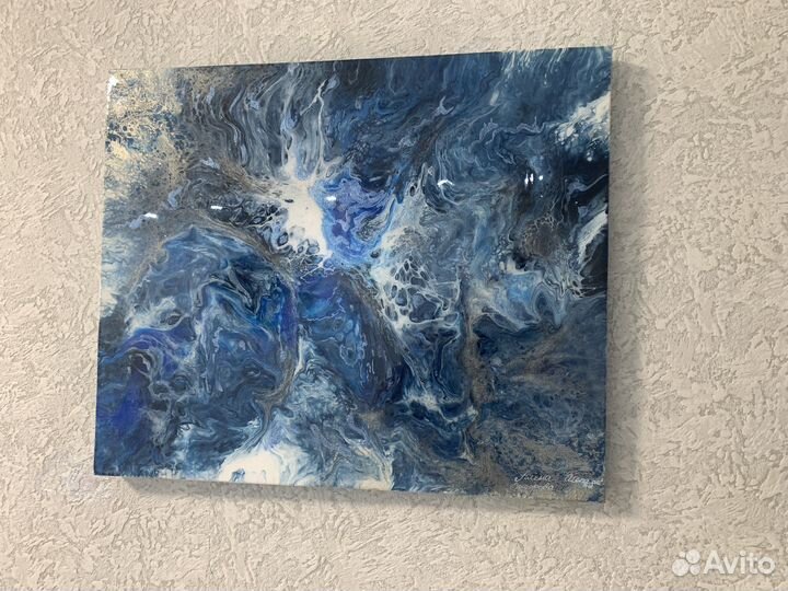 Интерьерная картина флюид арт