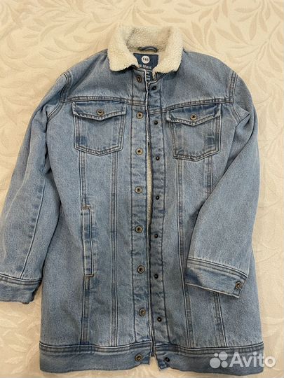 Джинсовая утепленная куртка для девочки