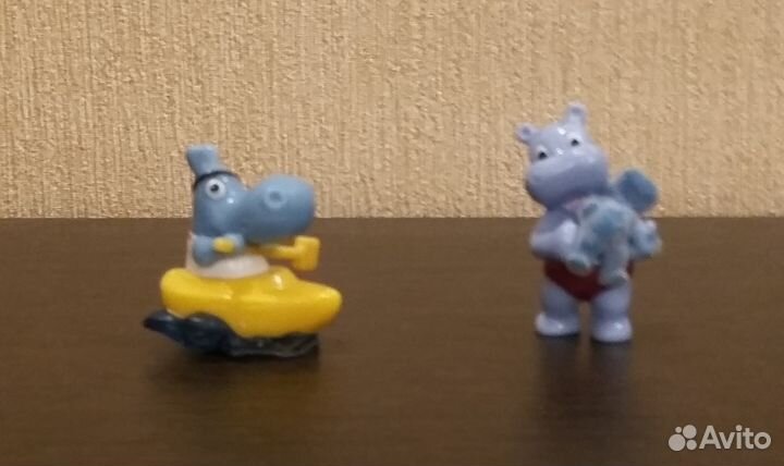 Киндеры. Игрушки бегемотики из киндер-сюрпризов