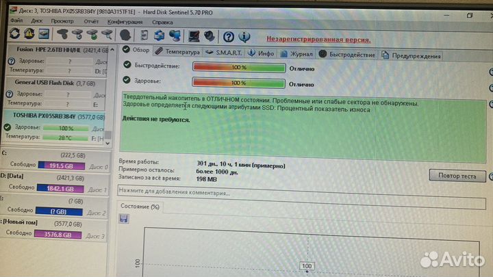 Диск SAS SSD Dell Toshiba 3.84 тб
