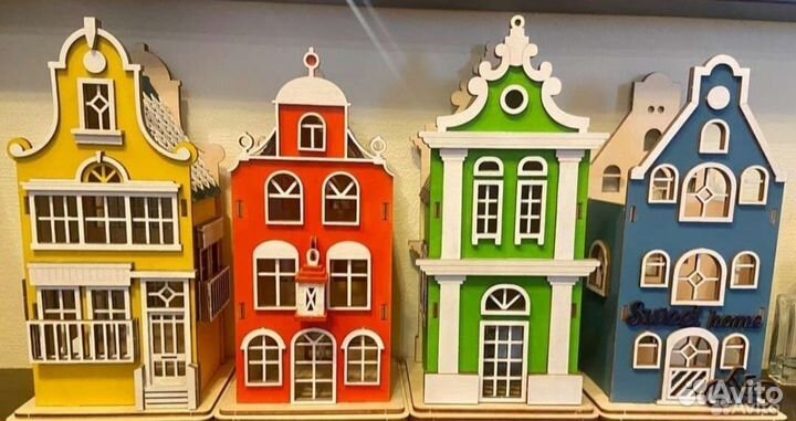 Новогодние деревянные домики