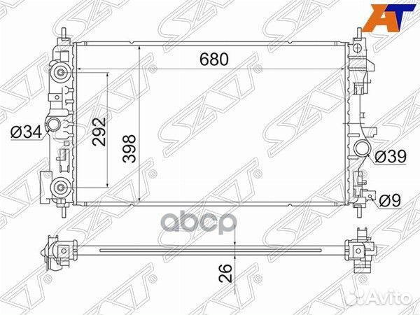 Радиатор Chevrolet Cruze 09-18 / Daewoo Lacetti