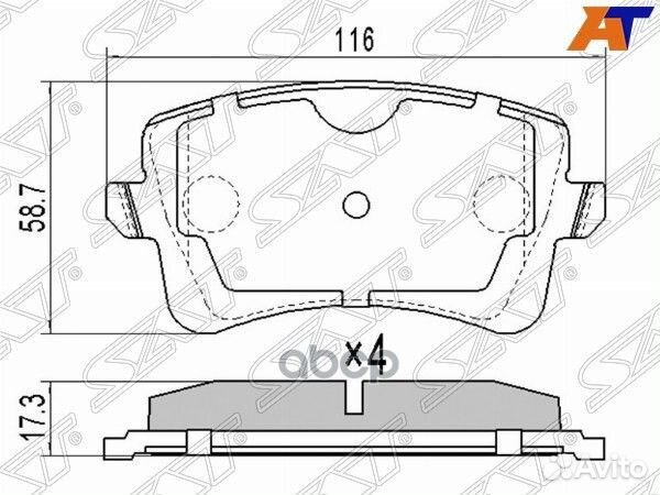 Колодки тормозные зад audi Q5 17/A4 07/A5/S5