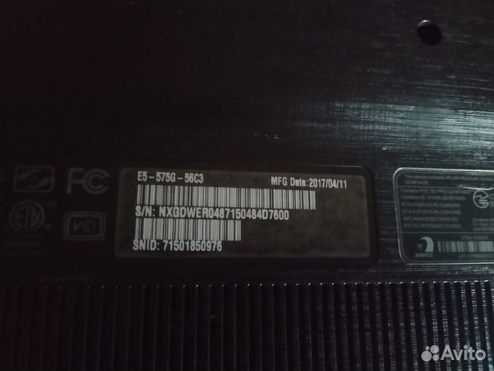 Acer aspire e5-575g 56c3