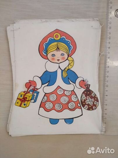 Новогодние флажки, ёлочная гирлянда СССР