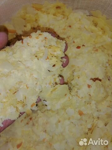 Картофельные хлопья на корм животным