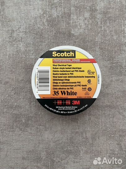 Пвх изолента 3М Scotch 35 White