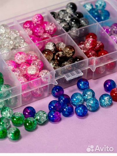Бусины стеклянные