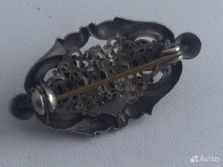 Брошь 875 проба бижутерия серьги 925 проба россия