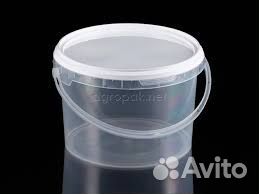 Ведро пластиковое с крышкой прозрачное 3л