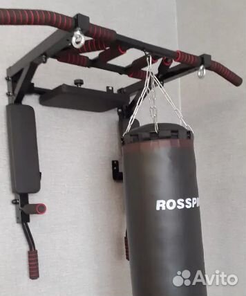 Турник брусья пресс Мультихват чёрный переворотный