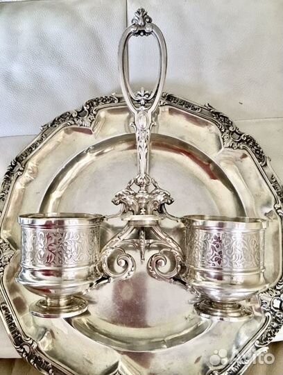 Серебро Круэт Солонка-Икорница 1880 год