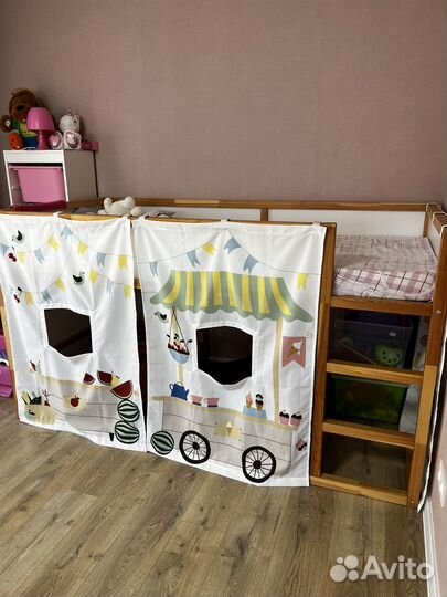 Бампер (шторки) IKEA для детской кроватки