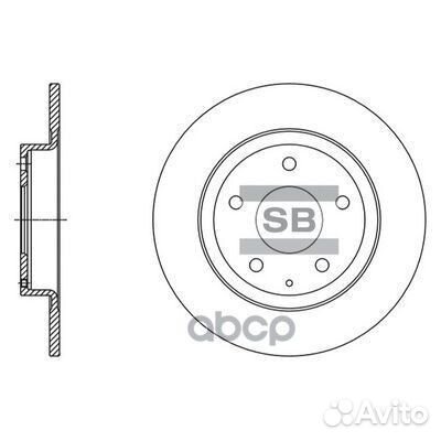 Диск тормозной передний sd4423 Sangsin brake