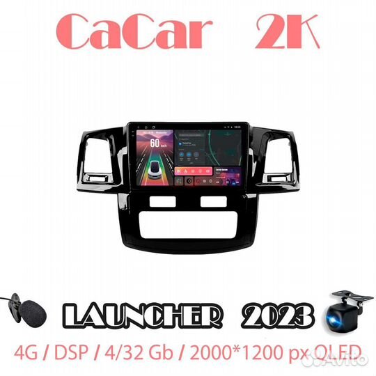 Магнитола CaCar 2К Toyota Fortuner 1 (4/32/Qled/DS