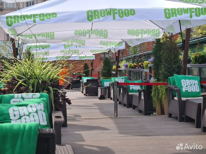 Зонты для кафе с ветровой устойчивостью до 12 м\с