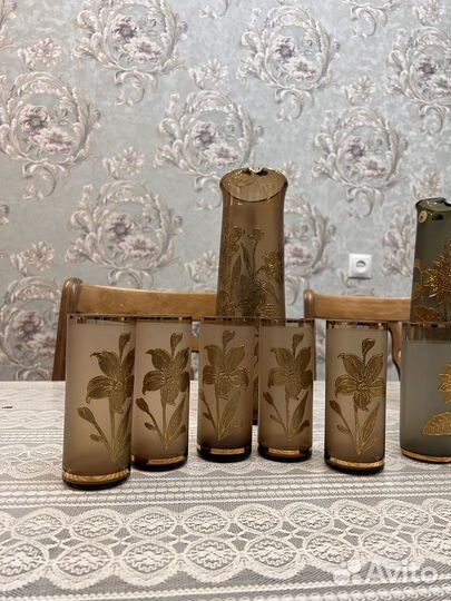 Графин со стаканами Богемия