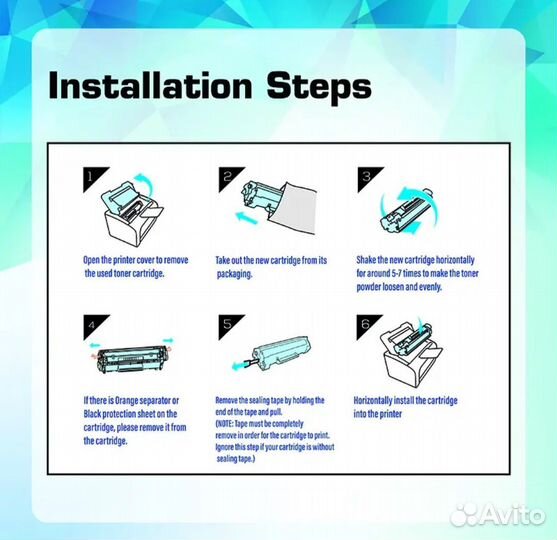 Картридж с тонером Qualicom 48A 44A CF244A для HP