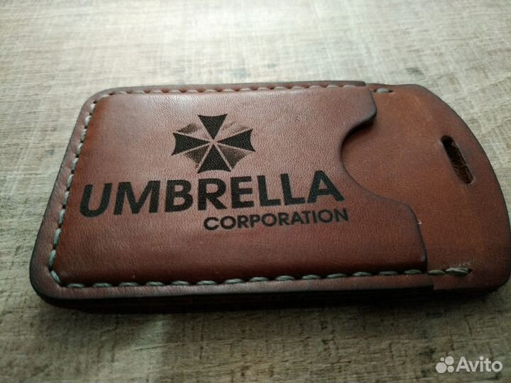 Чехол для пропуска из натуральной кожи