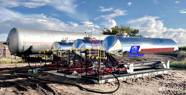 АГЗС газовая заправка в огне-защите (хром) в налич