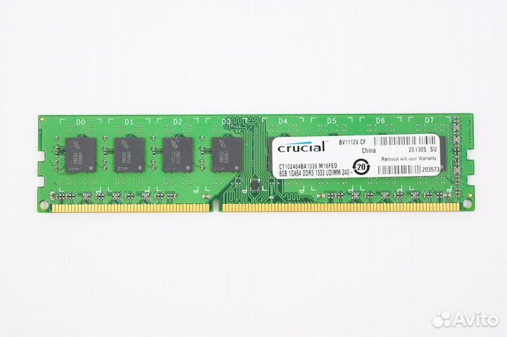 8GB DDR3-1333 PC3-10600 Crucial CT102464BA1339