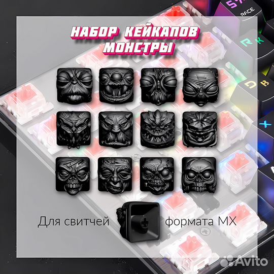 Набор кейкапов Монстры