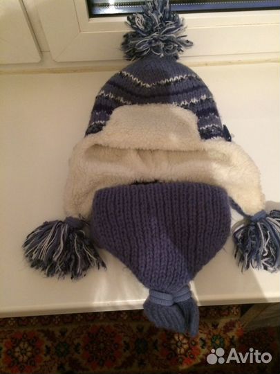 Шапка с шарфом для мальчика