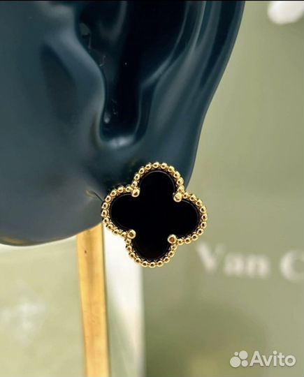 Серьги Van Cleef с ангийским замком