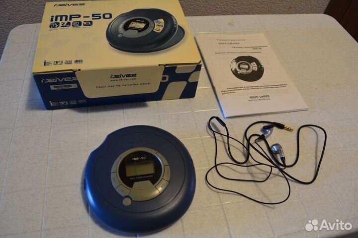 CD/MP3 аудио плеер iRiver IMP-50 синий с коробкой