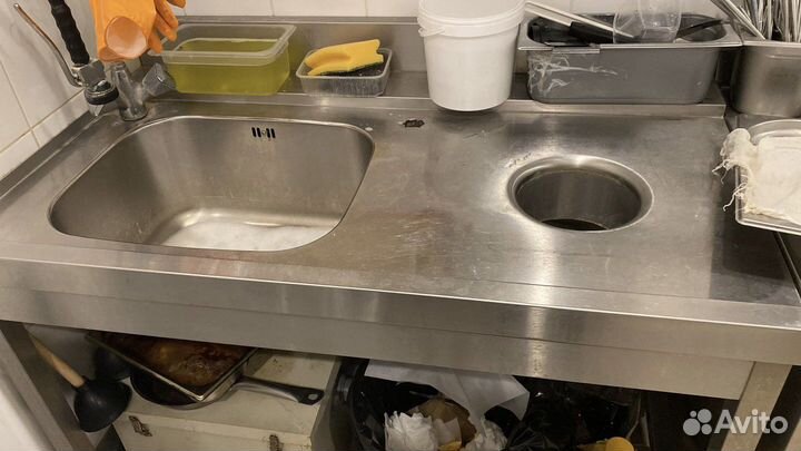 Мойка со столом для отходов и душем