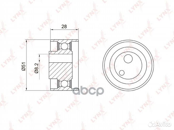Ролик натяжной ремня грм PB1058 lynxauto