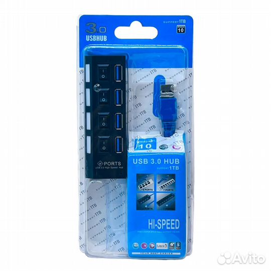 USB HUB*4 USB 3.0 port включатель портов