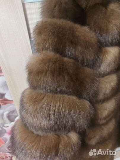 Шуба из песца под соболь