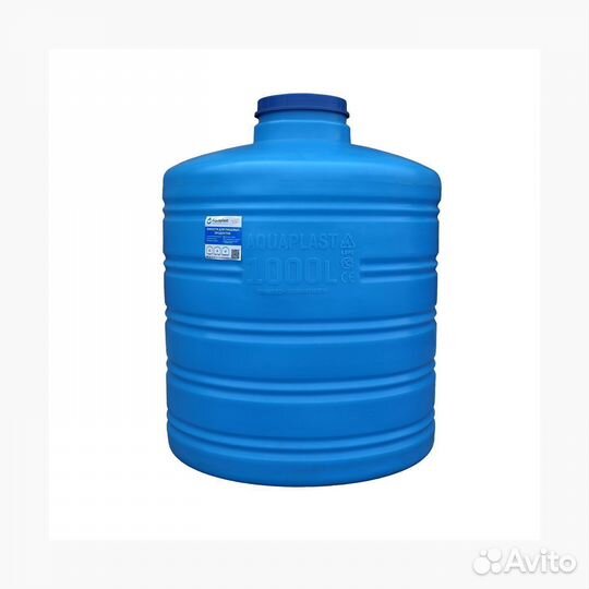 Бочка пластиковая 1000 л для жидкостей (вертикальн