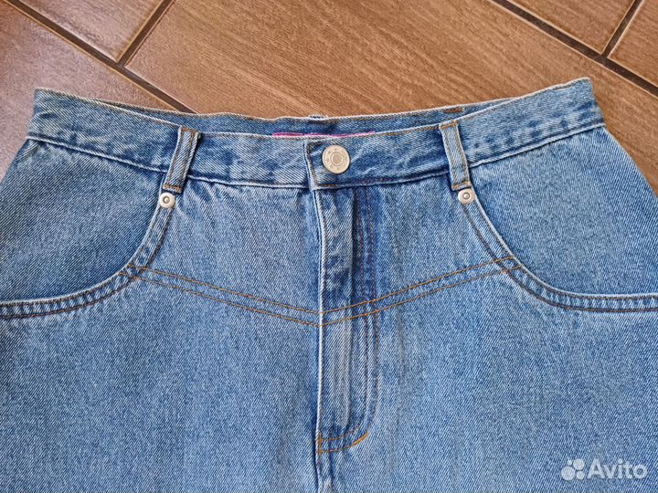 Джинсовая юбка миди