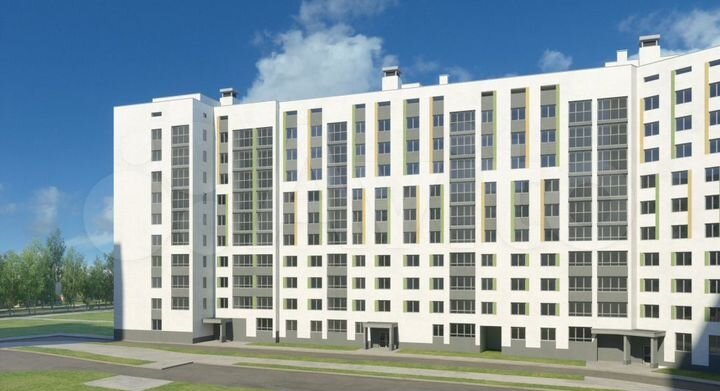 2-к. квартира, 53,7 м², 2/10 эт.