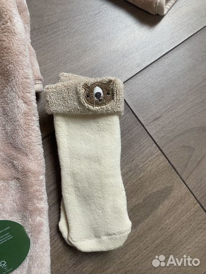 Меховой костюм медвежонка и боди Waikiki