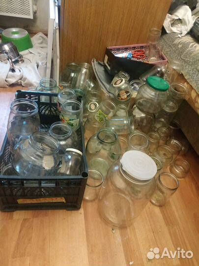 Банки стеклянные разные 5, 3, 1, 0,5 цена за все