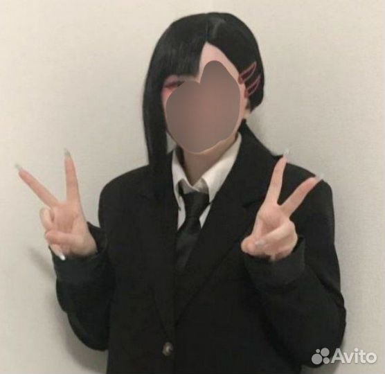 Парик черный косплей Кобени