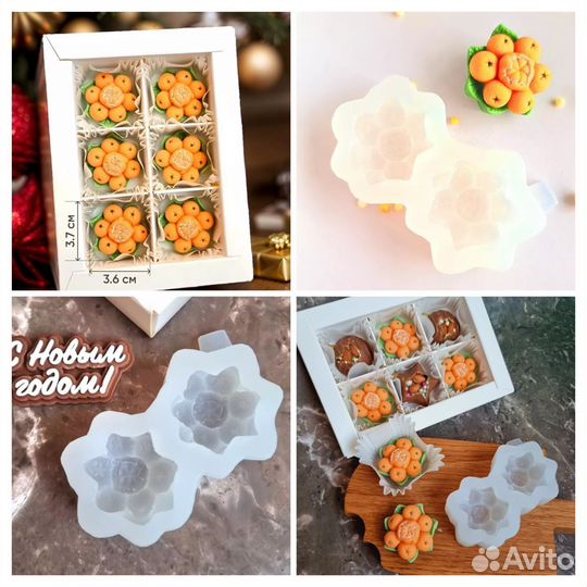 Новогодние силиконовые молды