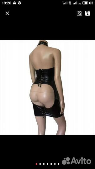Платье эротическое из искусственной кожи