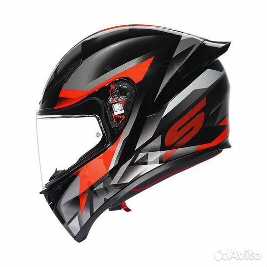 Agv K1 S E2206 Fastlap Мотошлем Black Grey Red Красный