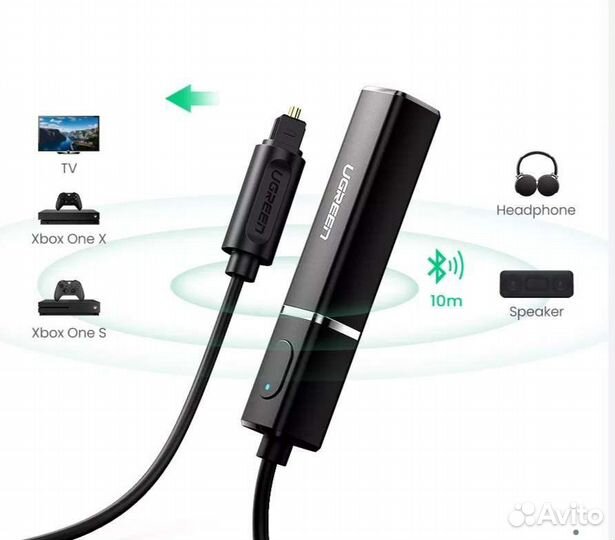 Bluetooth адаптер передатчик Ugreen оптика/3.5мм